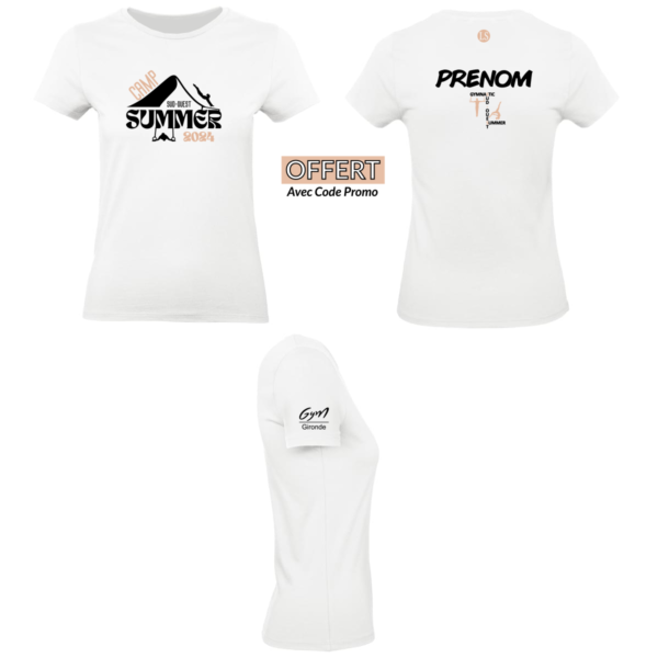 Tee-shirt OFFERT Camp Sud-Ouest Gymnastique 2024 (Prénom+Logo Fédéral Inclus)