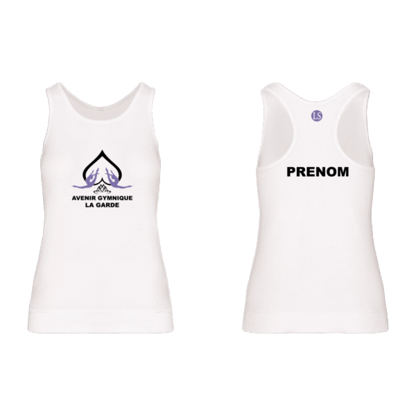 Débardeur Blanc LA GARDE (prénom inclus)