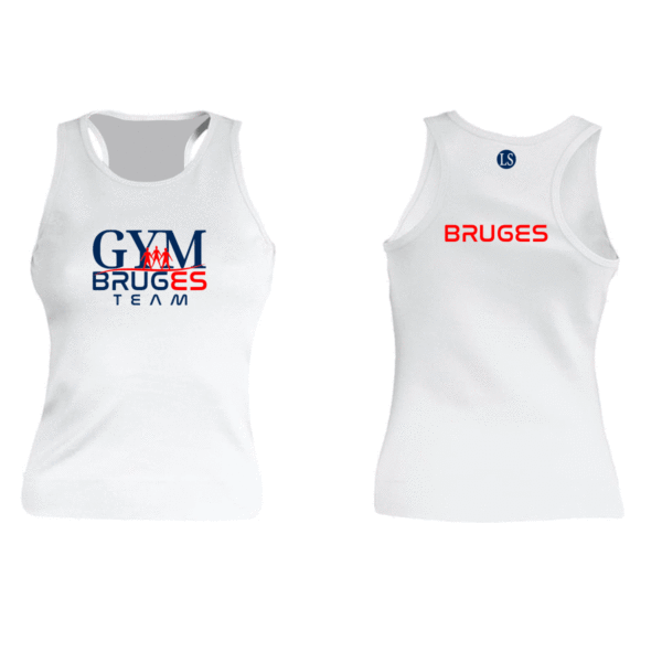 BRUGES Débardeur Blanc Prénom ou Bruges inclus (dos)