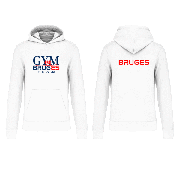 BRUGES CLUB Sweat Blanc+Prénom ou Bruges(au dos)