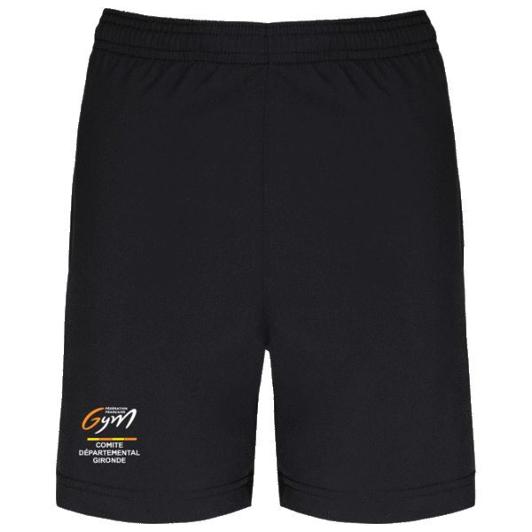 Short Noir GARÇON SUMMER CAMP 2026 logo fédéral