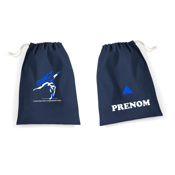 SAC à Maniques Bleu Marine GMCT +Prénom Inclus