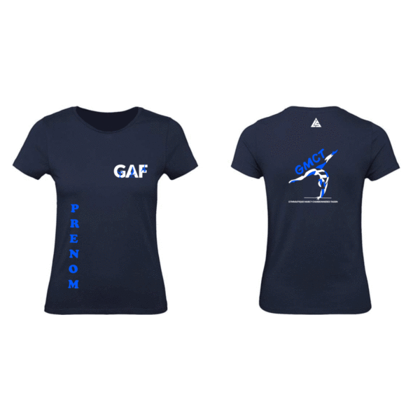 Tee-Shirt Bleu Marine GMCT GAF +Prénom Inclus